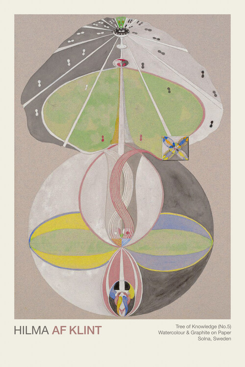 Reprodução do quadro Tree of Knowledge Series (No.5 out of 8) - Hilma af Klint