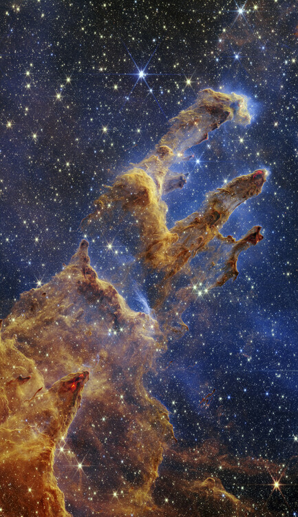 Művészeti fotózás Pillars of creation - James Webb Space Telescope