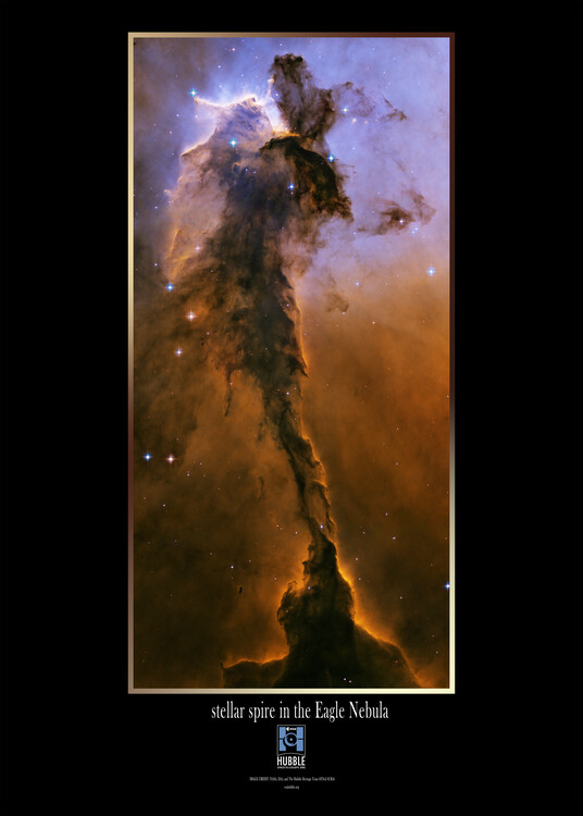 Photographie artistique stellar spire in the Eagle Nebula - Hubble Space Telescope
