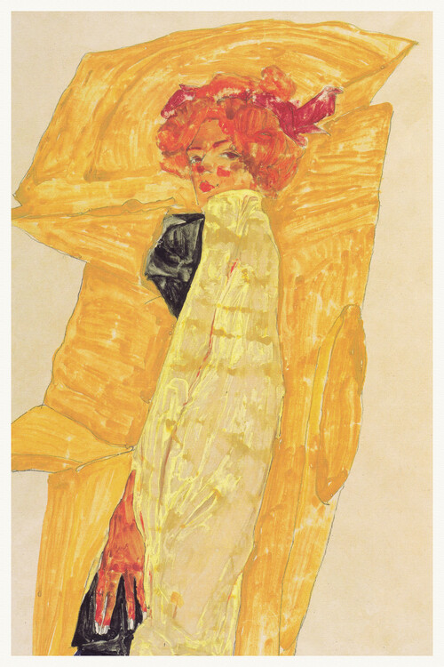 Obrazová reprodukce Gerti in Gold (Female Portrait) - Egon Schiele