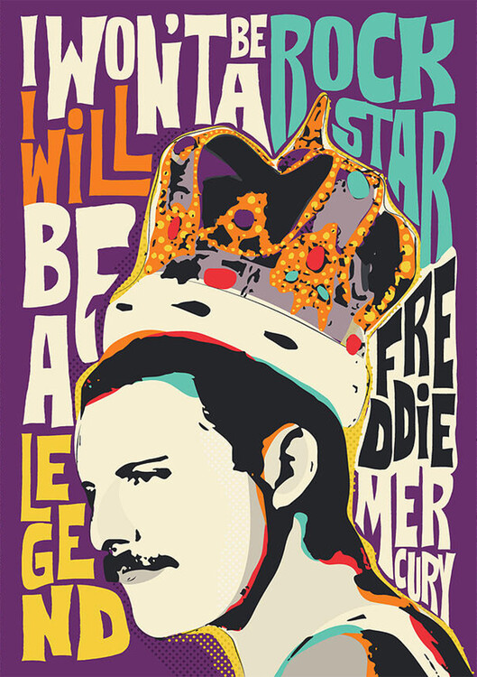 Művészi plakát Freddie.M Pop Art Quote