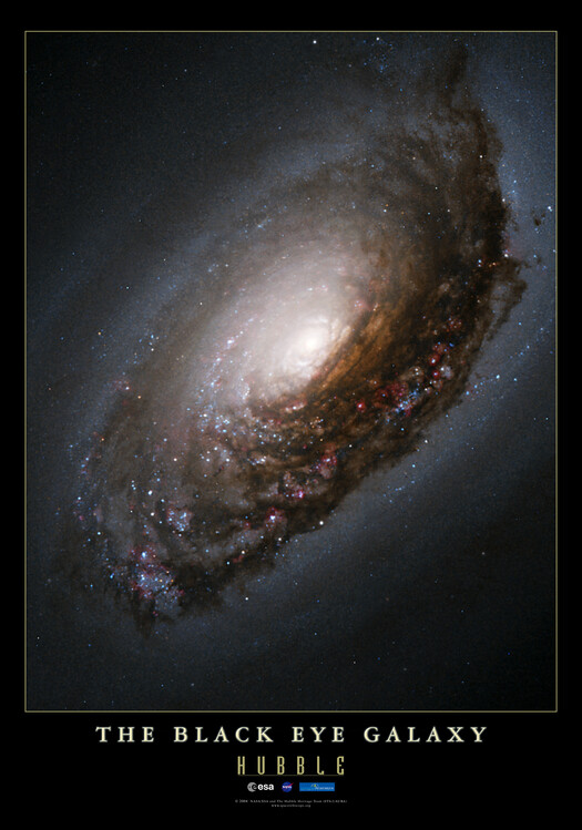 Valokuvataide Black Eye Galaxy - Hubble