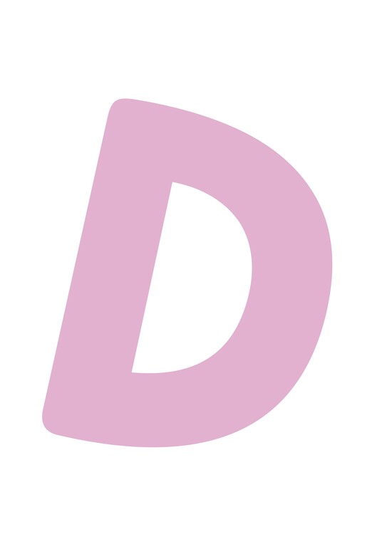 Illustrazione Initial Name Letter D