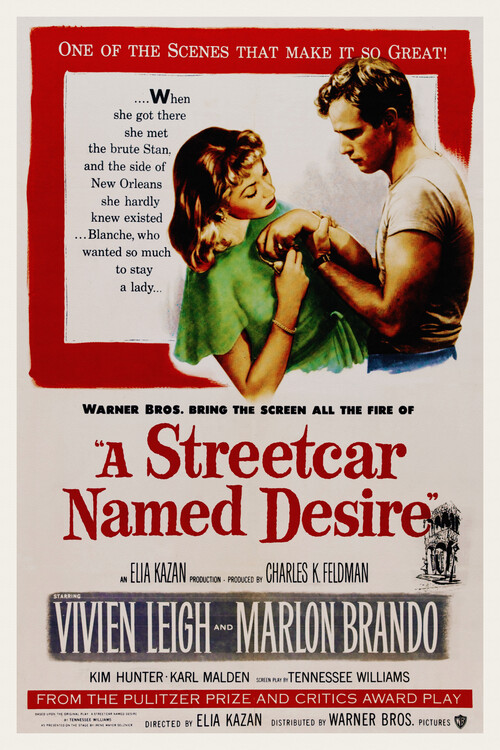 Fine Art Print A Streetcar Named Desire / Marlon Brando (Retro Movie)