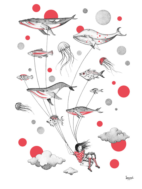 Illusztráció Swing Whales
