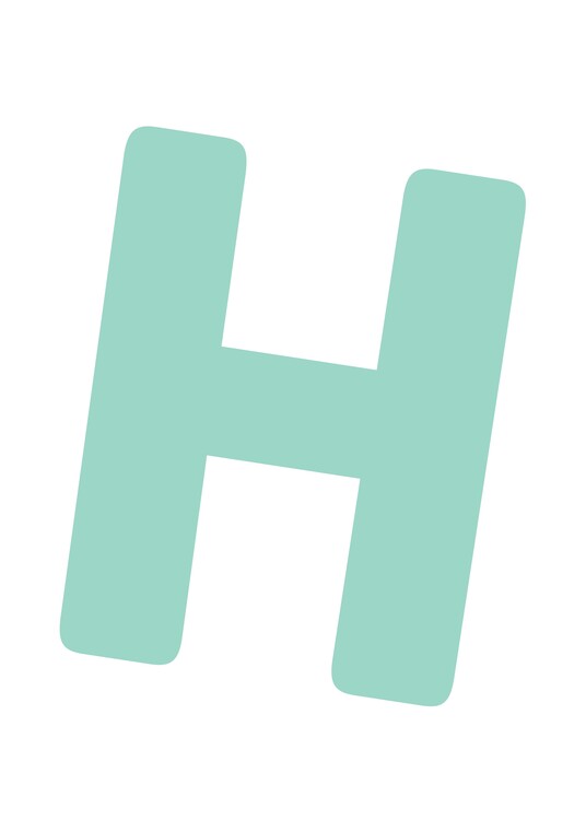 Ilustrace Initial Name Letter H