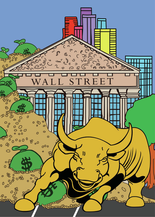 Illustrazione Wallstreet Bull