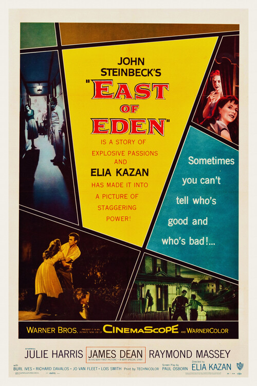 Fine Art Print East of Eden / James Dean (Retro Cinema / Movie Poster)