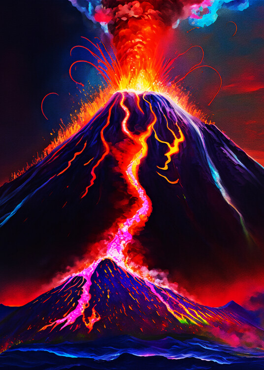 Illustration volcano