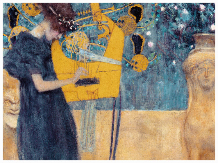 Fine Art Print The Music (Female Portrait) - Gustav Klimt