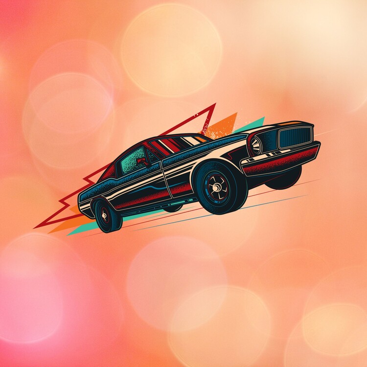 Umetniški tisk speed chevrolet