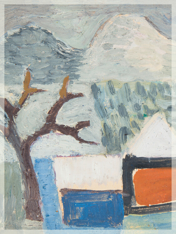 Reprodução do quadro Abstract Houses (Festive Winter Landscape) - Sasza Blonder