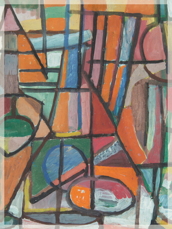Reprodução do quadro Abstract Composition (Geometric Lines) - Sasza Blonder