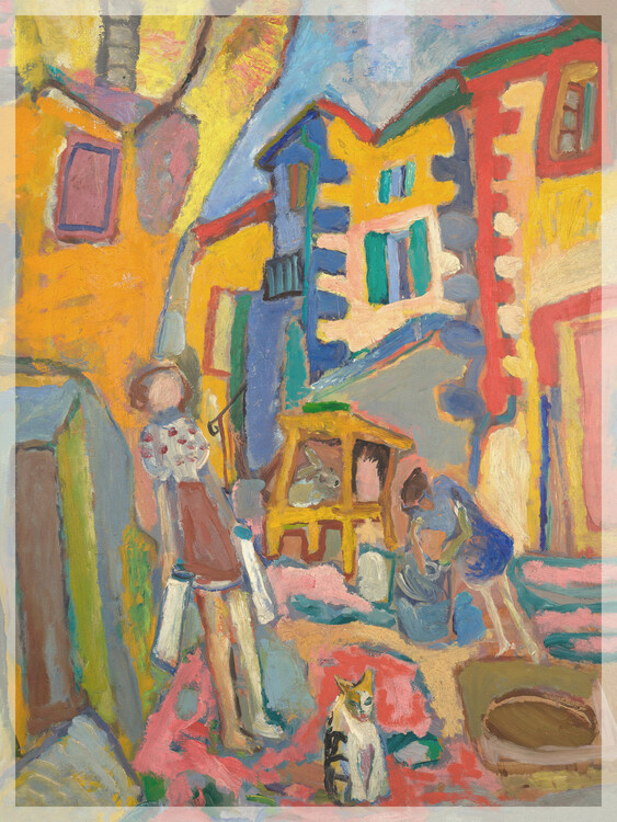 Reprodução do quadro The Village (Abstract Retro Town) - Sasza Blonder