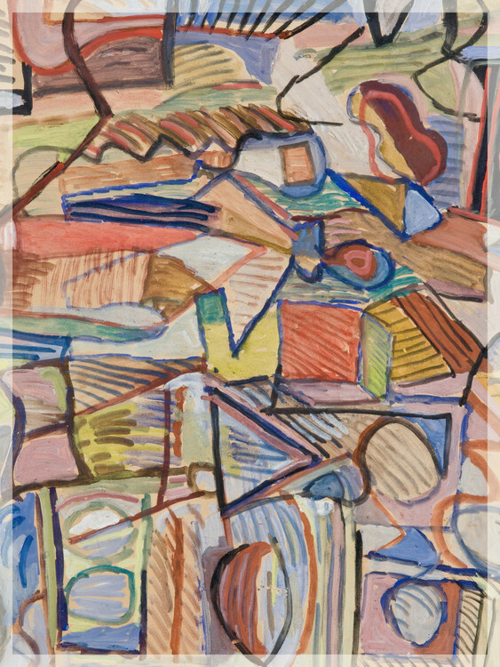 Reprodução do quadro Abstract Composition (Winter Tones) - Sasza Blonder