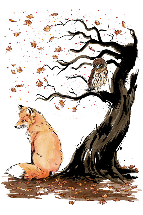 Illustration wind of Autumn