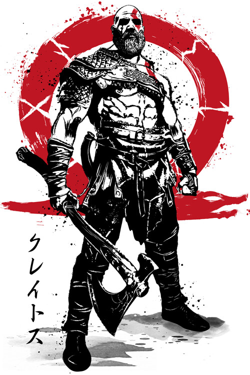 Kratos - Rage of Sparta  God of War Ragnarok Art Board Print for