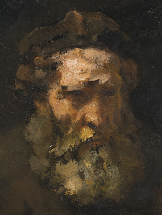 The Head of Saint Matthew (Old Man Portrait) - Rembrandt | Reproduktiot  kuuluisista maalauksista seinällesi