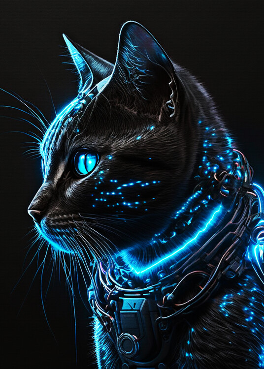 Wall Art Print | Lightning Cat | Europosters