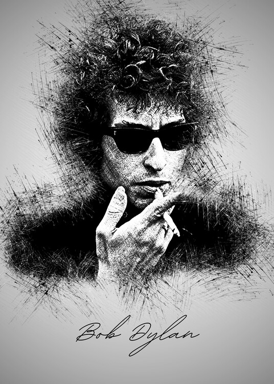 Stampa d'arte Bob D. Sketch