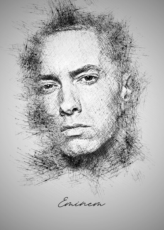 Eminem Poster / Rap Poster / Rap Music Poster / Eminem Print / Eminem Art /  Minimalist Music Poster / Music Poster / Slim Shady 