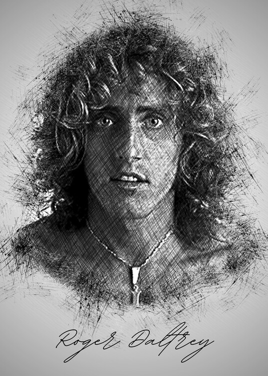 Druk artystyczny R. Daltrey Sketch