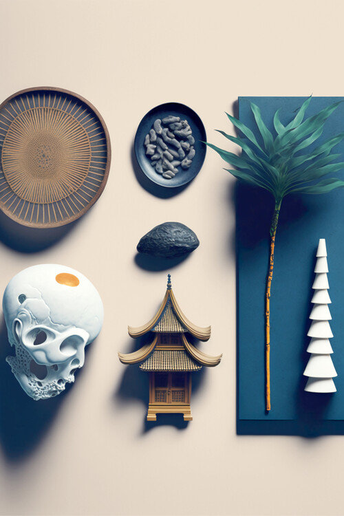 Ilustracija Asian Collage