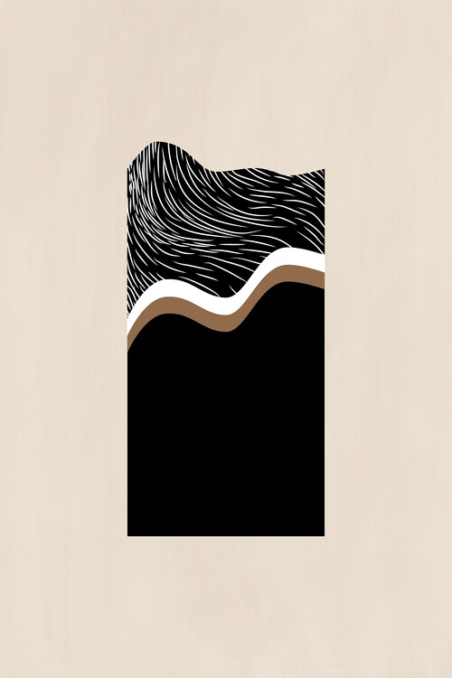 Illustration Abstract Beige Poster No.2