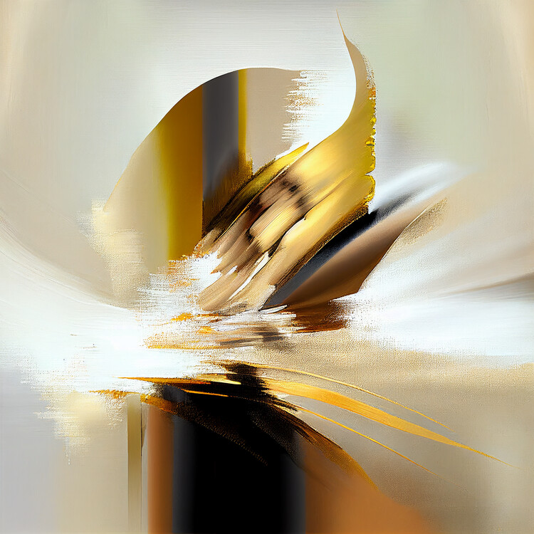 Canvas Print Golden Abstraction A