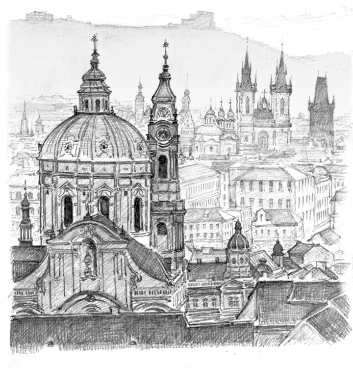 Illustration Praha, Prague 100 towers