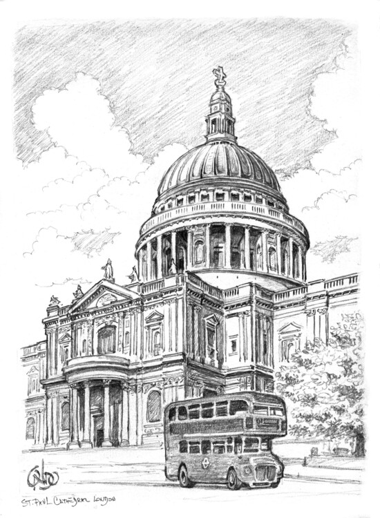 Illustration London, St. Paul Cathedral