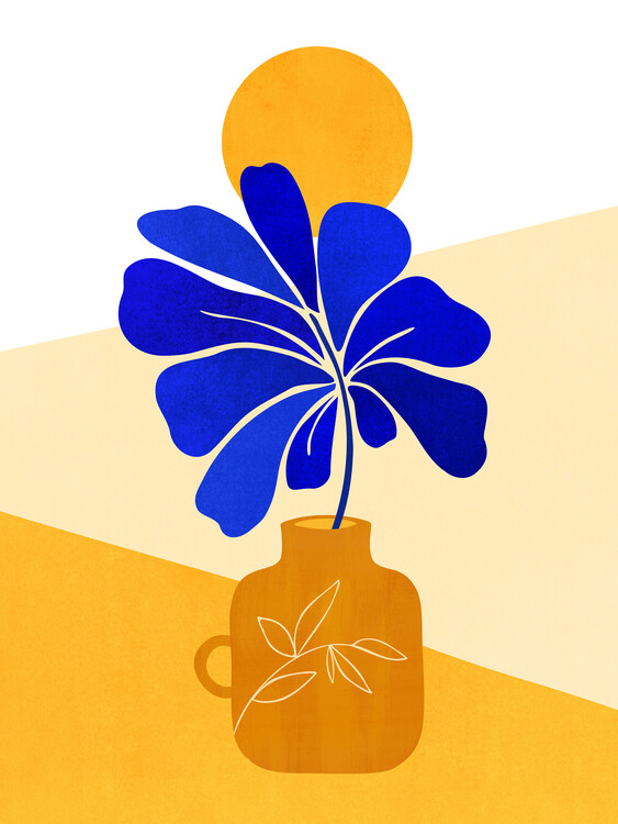 Illustration Kristian Gallagher - Blue tall Leaf