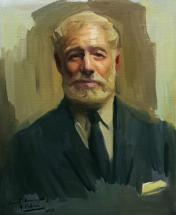 Ilustrare Ernest Hemingway - Pintor Alejandro Cabeza