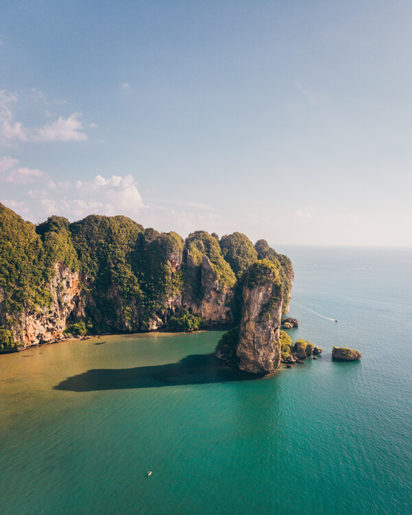 Umelecká fotografie drone view of rocks in Thailand