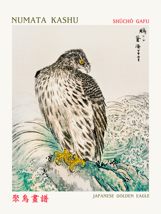 Umelecká tlač Japanese Golden Eagle (Asian Birds) - Numata Kashu