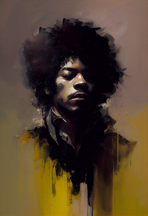 Cuadro en lienzo Hendrix Painting nr. 2