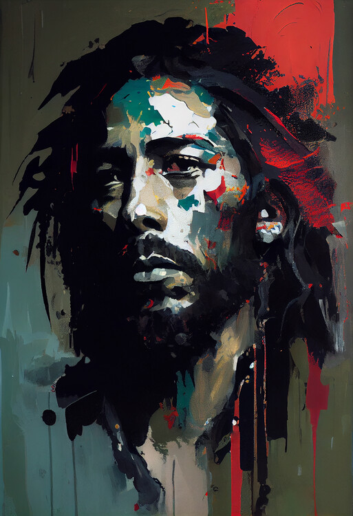 Reggae Legend - Bob Marley Graffiti Pop Art Poster