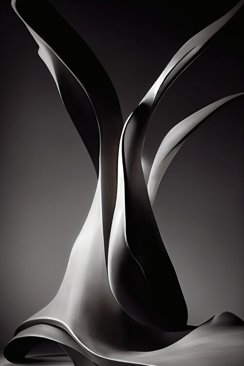 Illustration Dark modern sculpture