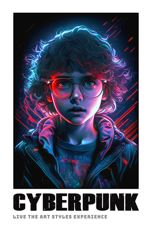 Wall Art Print | CYBERPUNK Style | Futuristic Dystopian Boy MOD Cyberpunk #7 | Europosters Wall Art Print | CYBERPUNK Style | Futuristic Dystopian Boy MOD Cyberpunk #7 | Europosters