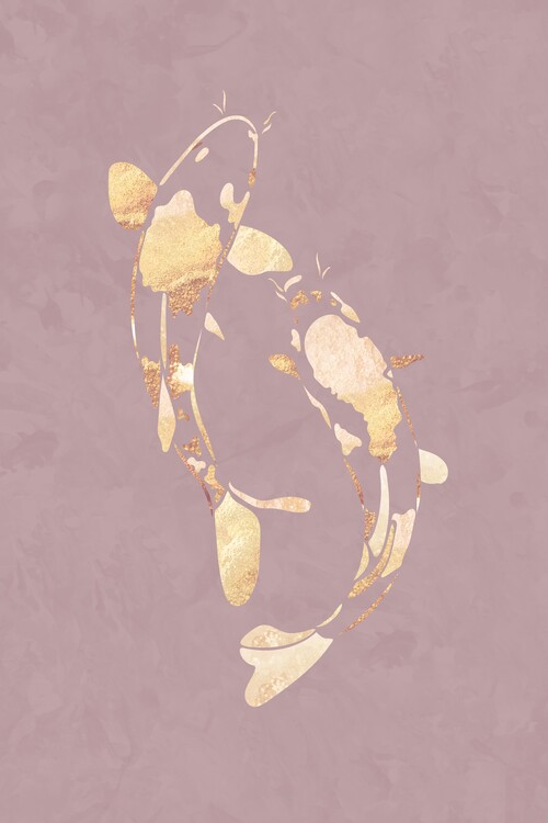 Kuva Koi fish silhouettes pink 2