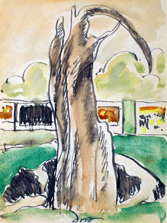 Reprodução do quadro The Tree (Abstract Painting) - Arthur Dove
