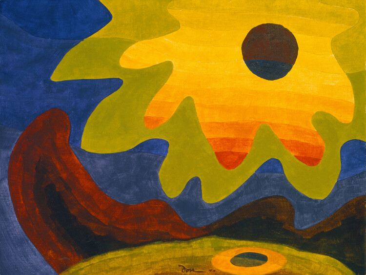 Reprodução do quadro The Sun (Abstract Painting) - Arthur Dove