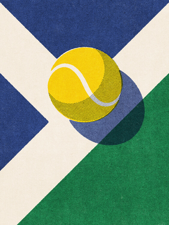 Művészi plakát BALLS / Tennis - hard court
