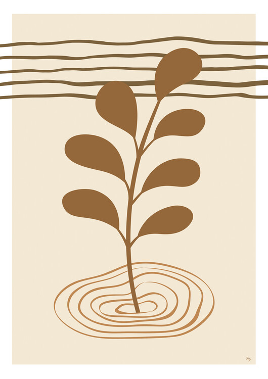 Illustration Beige Plant III