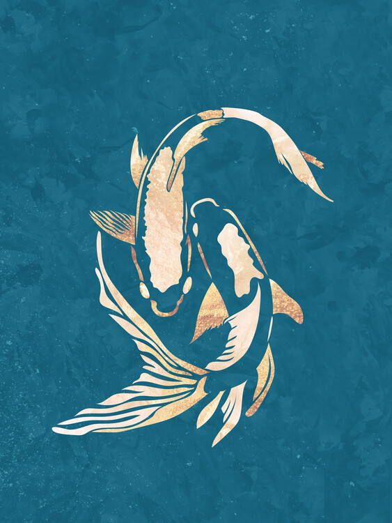 Kuva Gold Turquoise koi fish