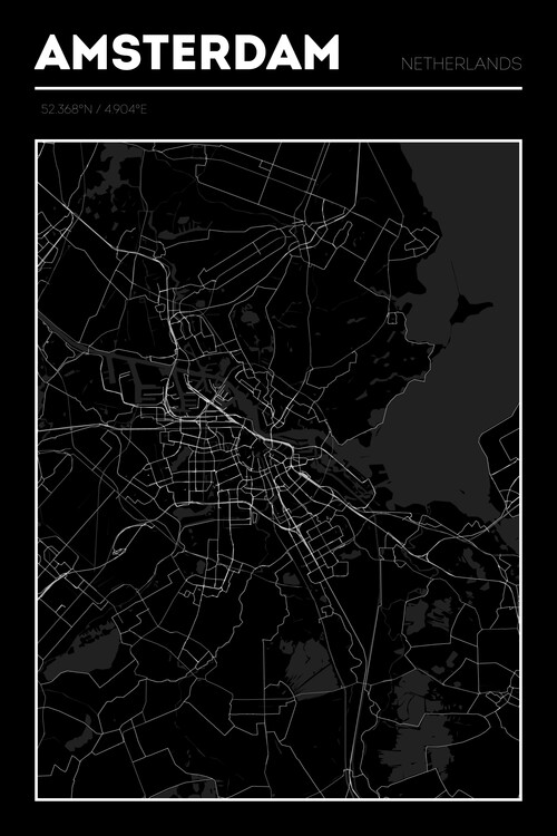 Illustration Amsterdam Map