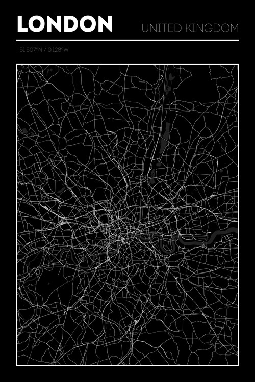 Canvas Print London Map