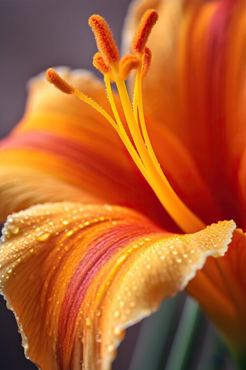 Valokuvataide Macro photography of an orange flower