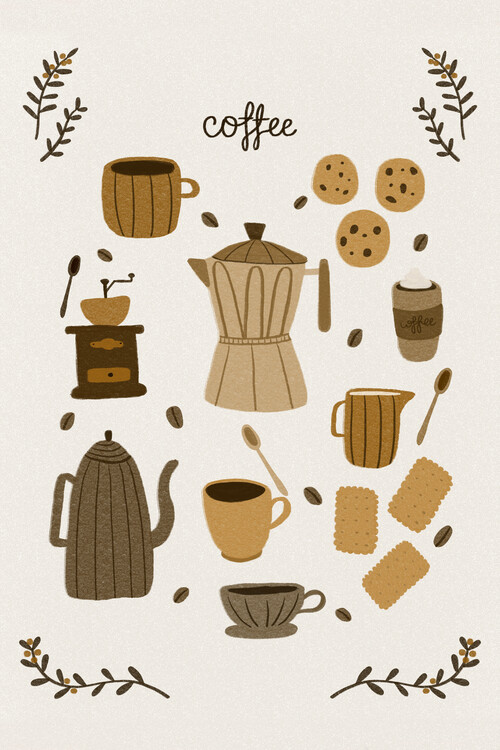 Canvas Print Monika Szczerbinska - Time for Coffee