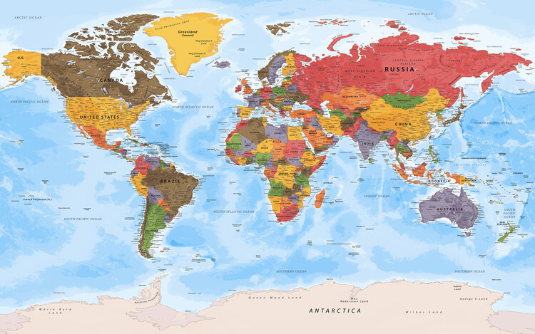 Map Detailed political world map